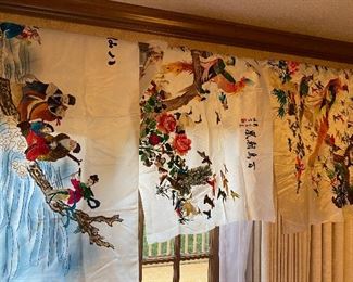 Silk paintings and woven majesty.