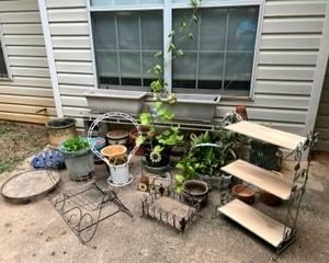 Garden stuff, planters, plants