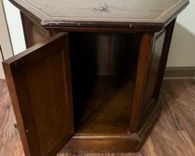 Octagonal side table open