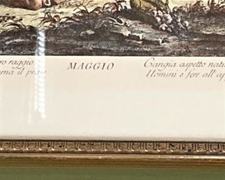 Framed Italian scene - "Maggio" (May in Italian)