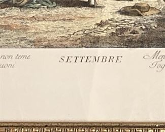 Framed Italian scene - "Settembre" (September in Italian)