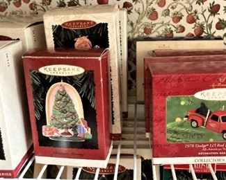 More of the many consigned Hallmark collectible ornaments