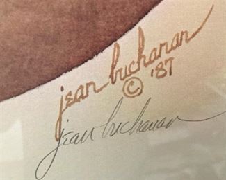 Signed by Artist  Jean Buchanan - 1987  (62/350) (Jean A. Buchanan works of art can be found in collections throughout the United States, France, and Germany. )