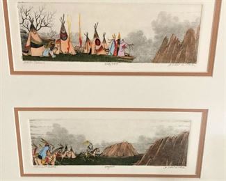 "Indian Council" and  "Indians at Battle"