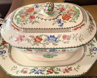 "Chinese Rose" tureen and underplate by Spode - made in England