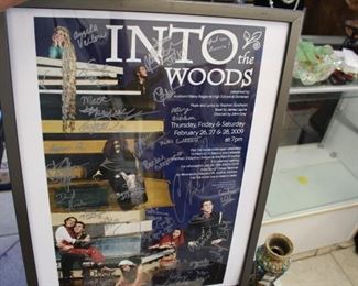 Into the woods autographed picture framed