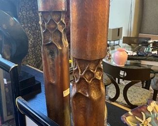 Mid-Century Cooper Brutalist Style Candle Holders 