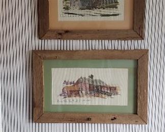 Cross stitched pictures