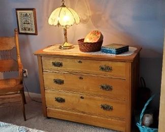 Antique dresser and chair