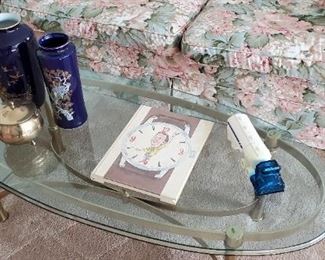 Glass top coffee table