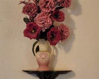 Vintage Ceramic Vase of Flowers 