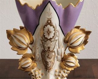 Antique Handpainted Ceramic Vase