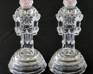 Pair of Crystal Candle Holders 