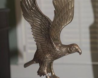 BRASS AND MARBLE EAGLE