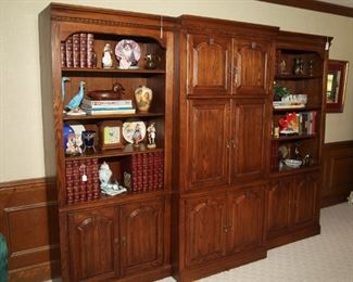 3 PC. BOOK SHELF WITH TV STORAGE CENTER