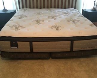 King Size Pillow Top Stears and Foster Mattress and Box Spring