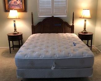 Queen Size Cane Back Poster Headboard 