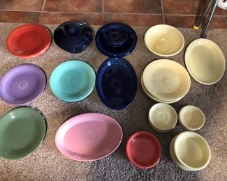 Fiesta Dinnerware (yellows are the originals)