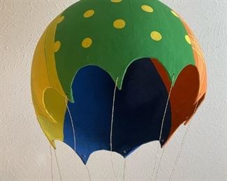 Paper Mache Chicken with Parachute Hanging Display