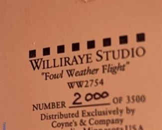 WILLIRAYE Studio "Fowl Weather Flight" Limited Edition Figurine