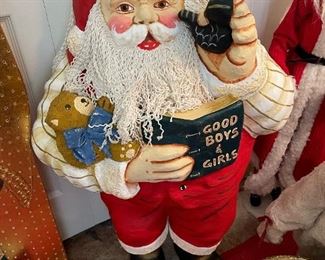 4' Tall Paper Mache Santa