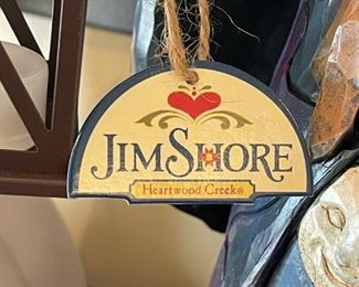 JIM SHORE Halloween Witch with Cat and Lantern