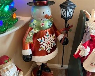 Large 4' Tall Outdoor Snowman Christmas Display