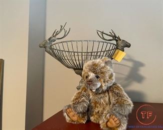 Beyond the Vine Stag Display Bowl on Pedestal