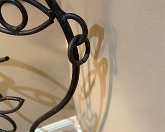 Metal Mid-Century Cafe Chairs with Male and Female Faces