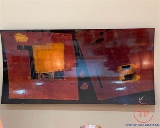 TONY EVANS Signed Abstract Steel Wall Sculpture