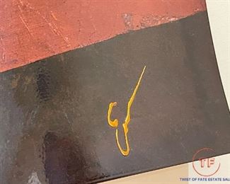 TONY EVANS Signed Abstract Steel Wall Sculpture