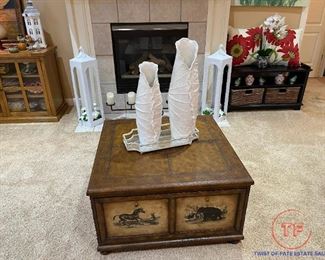 Safari Themed Coffee Table with Drawers