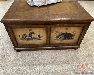Safari Themed Coffee Table with Drawers