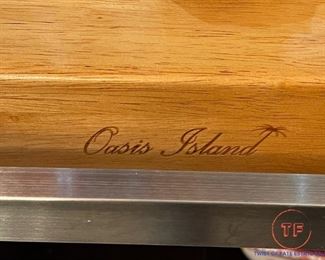 OASIS ISLAND Folding Butcher Block Kitchen Cart