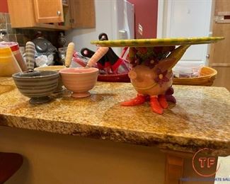 Mackenzie-Childs PATIENCE BREWSTER Rose Loves A Party Cake Plate