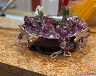 BEATRIZ BALL Dragon Fly Footed Tray with Dragonfly Knife