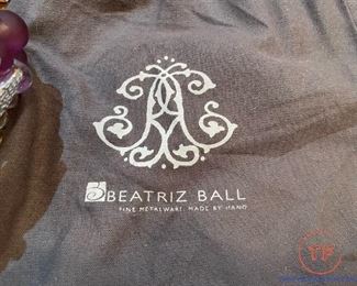 BEATRIZ BALL Dragon Fly Footed Tray with Dragonfly Knife