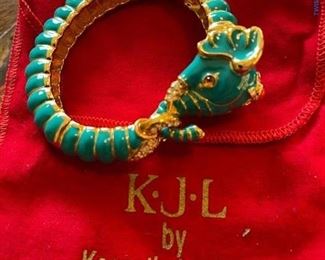 Vintage KJL Elephant Bracelet