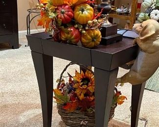 Side Table with Pull Out Writing Table Extension