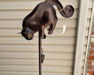 Cat Chasing Mouse Yard Art