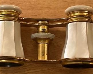 Vintage Mother of Pearl Lemaire Paris Opera Glasses in Original Case