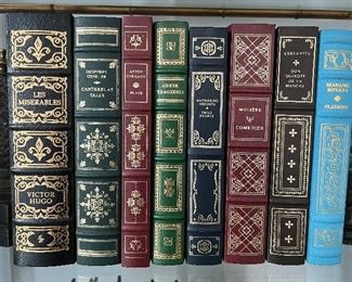 * Easton Press / Franklin Library Collector’s Books:

Les Miserables
Canterbury Tales
Anton Chekhov’s Plays
Greek Tragedies
Wuthering Heights
Moliere’s Comediea
Don Quixote de La Mancha
Madame Bovary