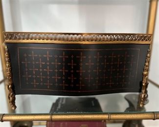 Luxury Gilt Toleware Decorative Storage Bin