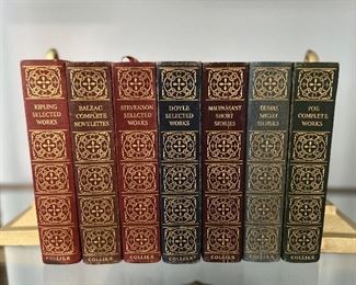 Lot of 7 Antiquarian Collier Selected Works, Featuring:

Rudyard Kipling
Honoré de Balzac
Robert Louis Stevenson
Arthur Conan Doyle
Henri Guy de Maupassant
Alexandre Dumas
Edgar Allen Poe
