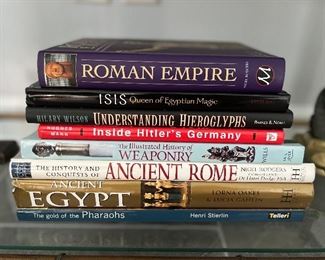 History Books on Roman Empire, Egypt, WW2, Weaponry