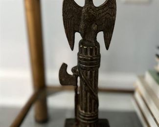 Authentic Italian WW2 Fascist Epoch Bronze Eagle Figure
