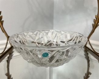 Tiffany & Company Contemporary Geometric Cut Crystal Bowl 