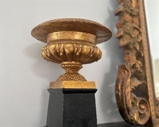 Designer Black and Gold Urn