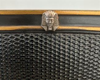 Vintage Neoclassical Egyptian Revival Armchair - Pharaoh’s Head Motif