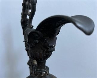 Antique French Decorative Bronze Vine Ewer